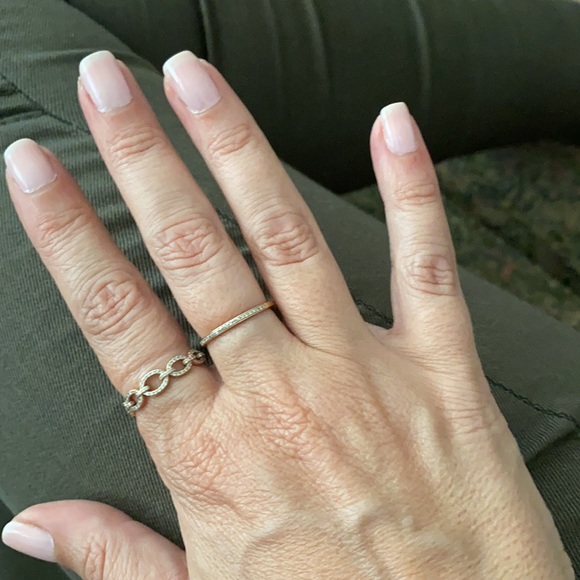 Real DIAMONDS & 14K ROSE GOLD pave diamond band ring size 6 💯 jewelry diamond - Picture 11 of 14